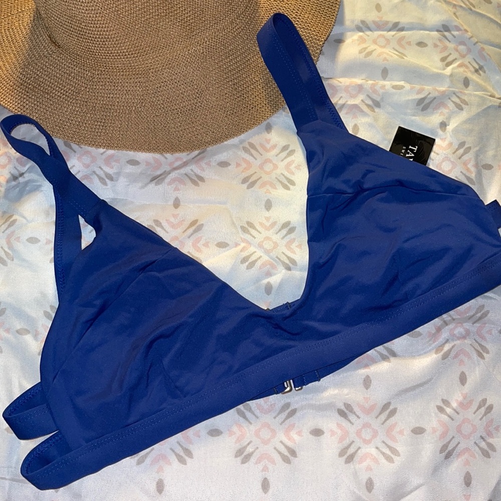 New Tavik Swim Top Coco Scoop Neck Top Pacific Blue Size X- Large